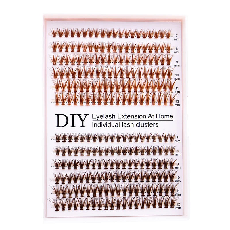 30D mixed Cluster Colored Cluster Eyelashes for Extension brown lashes Natural Faux Mink Eyelashes Individual Makeup Cilia SILK