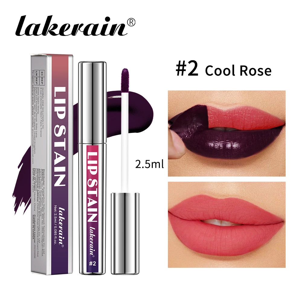 Lakerain Peel-off Lip Gloss Matte Natural Mist Lip Tinted Waterproof Long Lasting Lipstick Makeup Tear Contour Stain Cosmetics