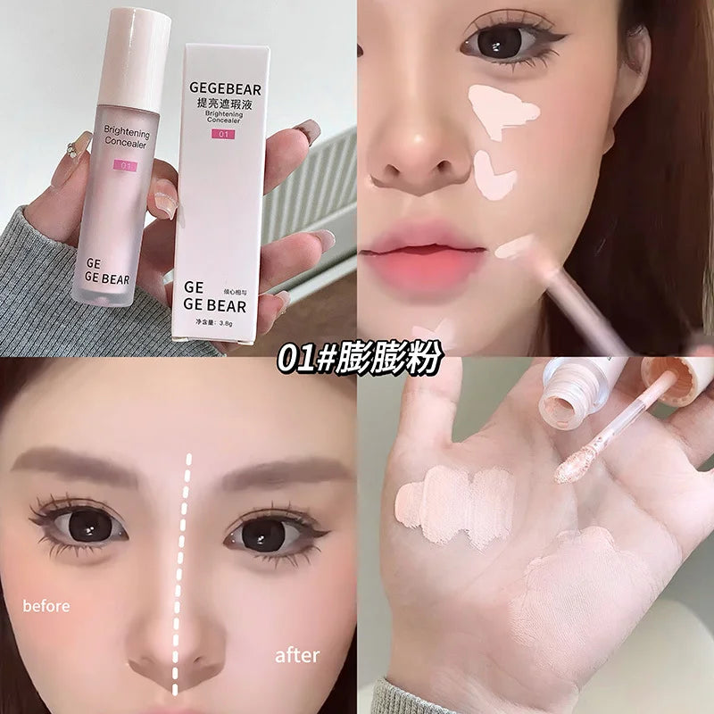 Gege Bear Makeup Face Concealer Full Coverage Long Lasting Waterproof Liquid Base Eye Dark Circles Concealer