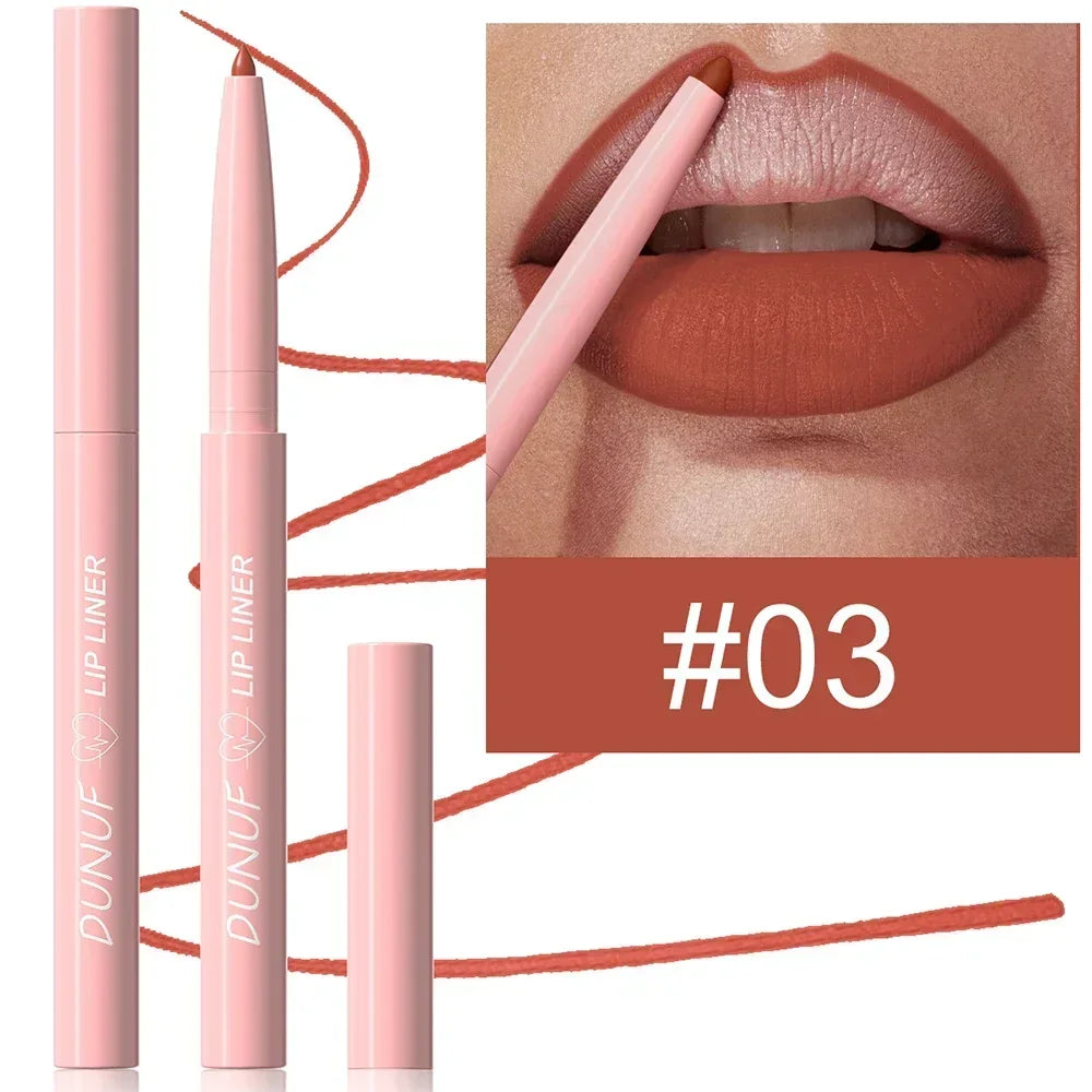 12Color Waterproof Lip Liner Pencil Dark Red Brown Lipstick Pencil Lip Outline Nude Matte Lipstick Crayon Contouring Tint Makeup