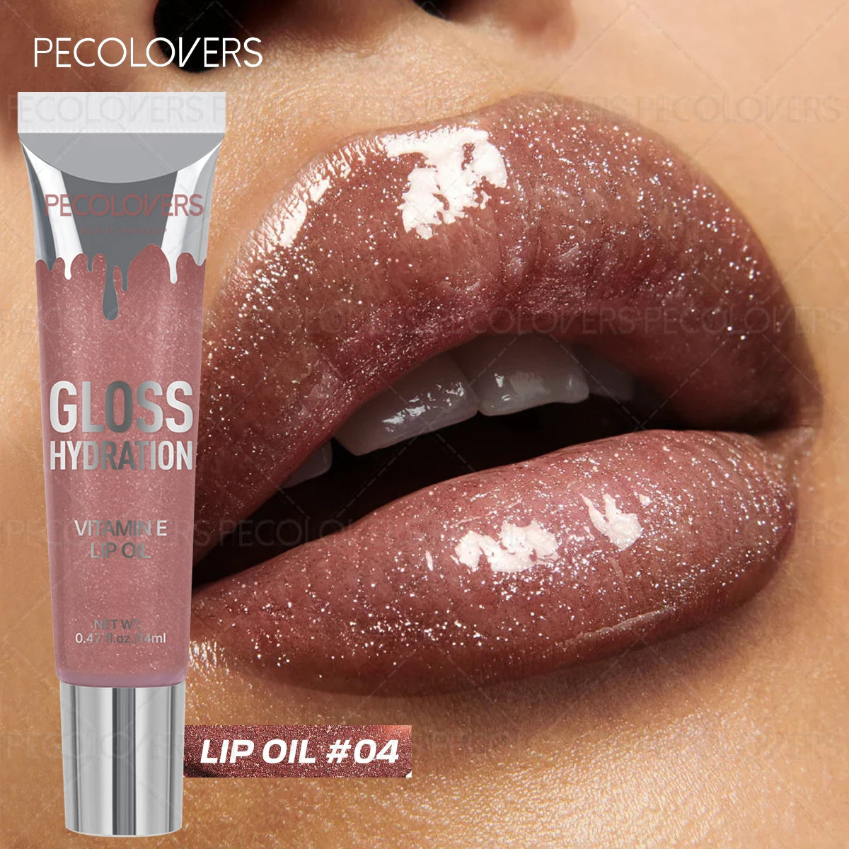 1PC Gentle Moisturizing, Non-sticky, Glossy, Sparkling Gel Formula, Waterproof and Sweat-proof, Single Color Shiny Lip Gloss