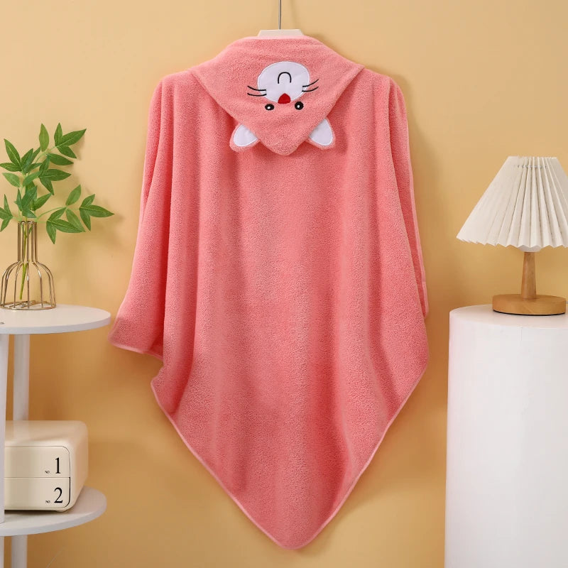 New Coral Fleece Bath Towel for Infants and Children, Suitable for Use in Bathrooms, Swimming Pools, Beaches, and Families. Can Be Used as a Newborn Blanket. Super Absorbent, Comfortable and Soft Fabric. New Pattern Design. M