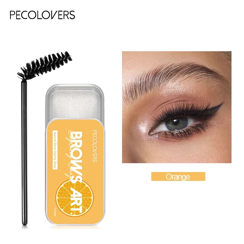 1Pcs Natural Transparent Pomade Eyebrow Styling Soap Brows Gel Wax Fixer With Brush Make-up for Women Eyebrow Cosmetics