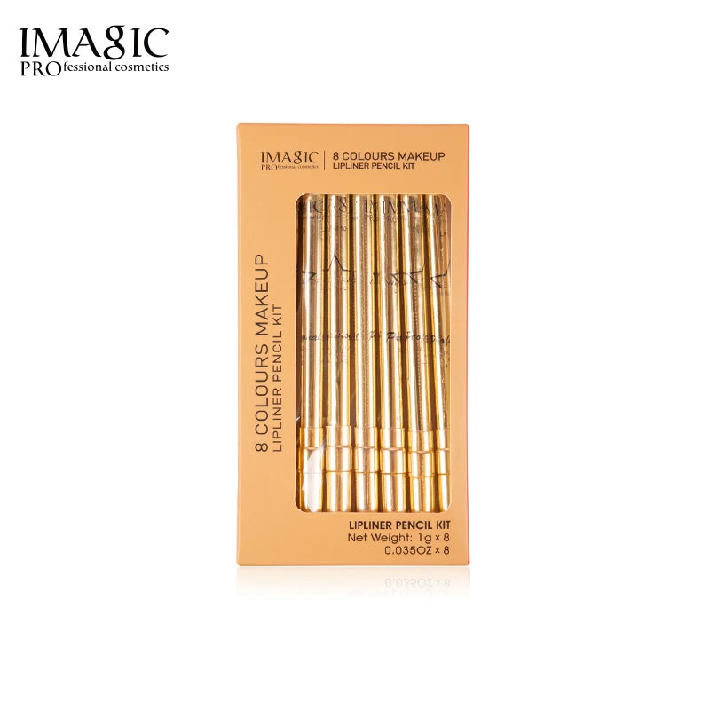 IMAGIC 8Colors/Kit Lip Liner Pencil Nude Matte Lip Liner Moisturizing Waterproof Long Lasting Makeup Professional Lip Liner Tool