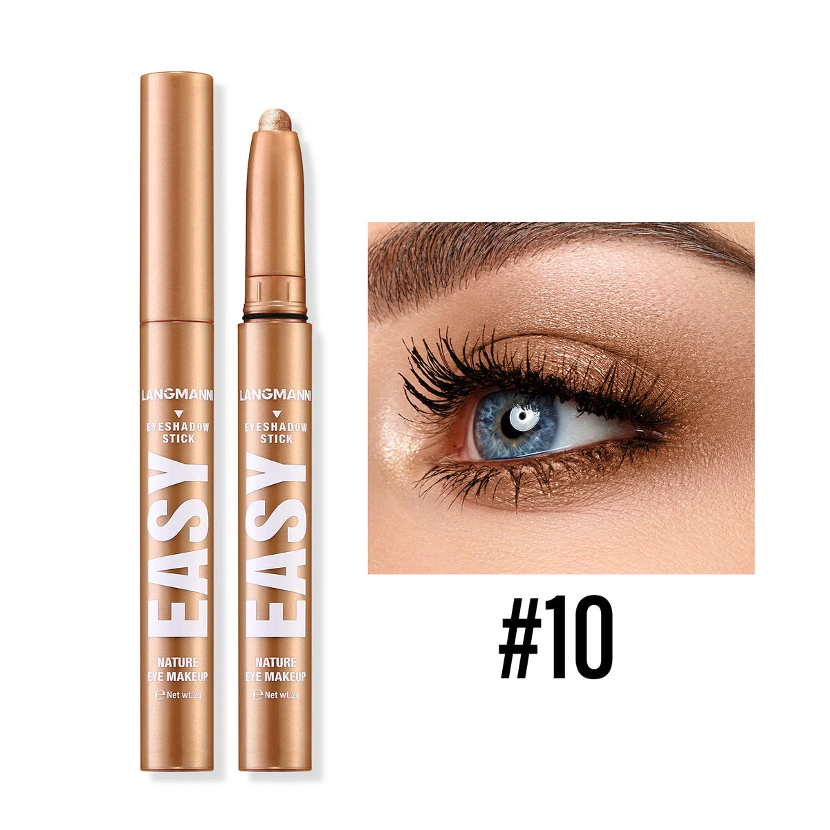 Multi Color Matte Pearlescent Eye Shadow Stick, Eyeliner Pen And High Light Pen, Smooth And Natural Color