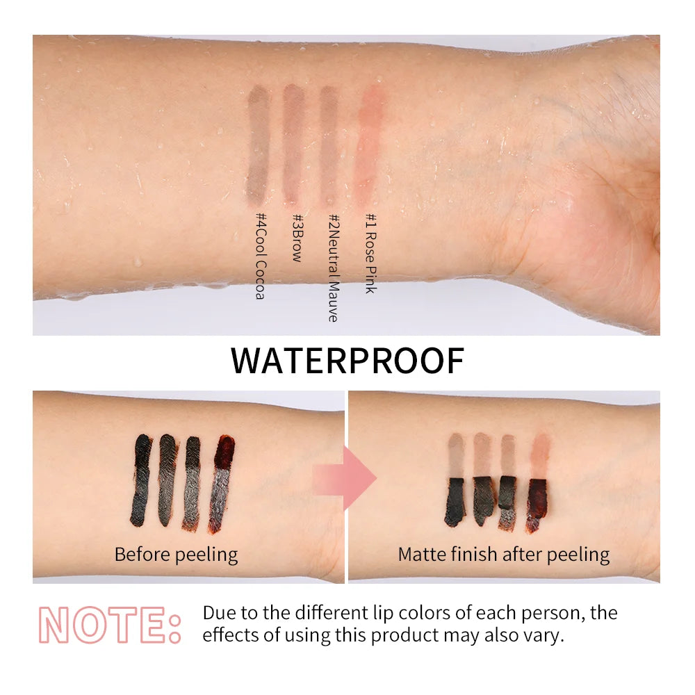 Highly Pigmented Lip Liner Tattoo Matte Peel Off Enhance Lip Liner Lasting Lip Stain Waterproof 4Colors Transfer-proof Lipstic
