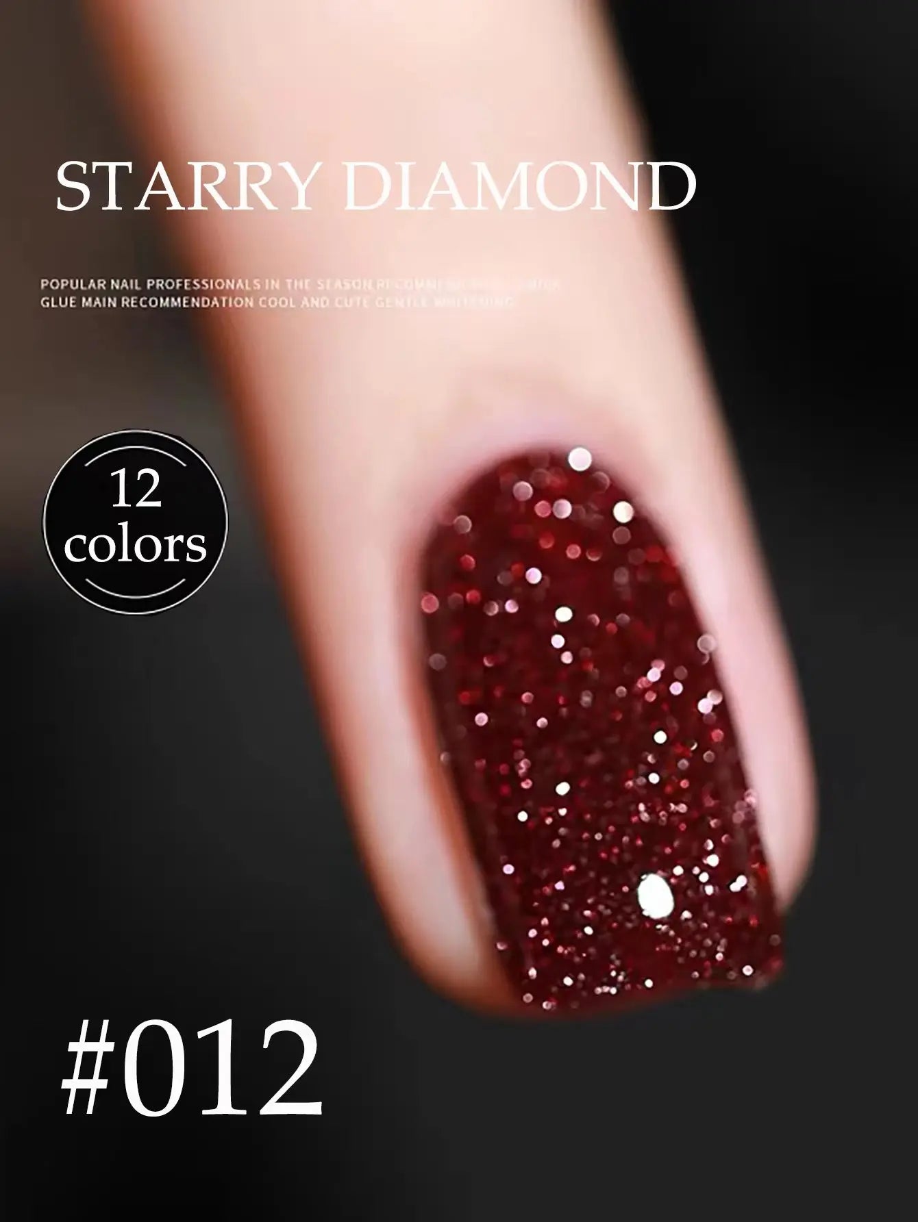 MIANEL 12ML Rock Sugar Crushed Diamond Gel Nail Polish Pink Glitter Nail Polish Top Selling Pink Nails Summer Nails 1-12pcs