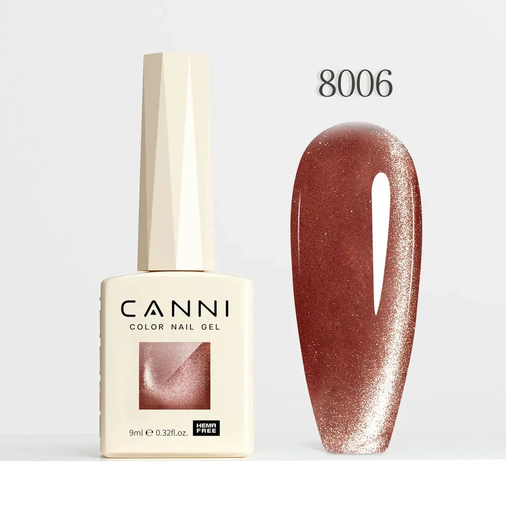 CANNI HEMA FREE TPO FREE 9ml Glitter Silver Cat Magnetic Gel Nail Polish Galaxy Diamond Full Coverage Pigmented Gel for Nail