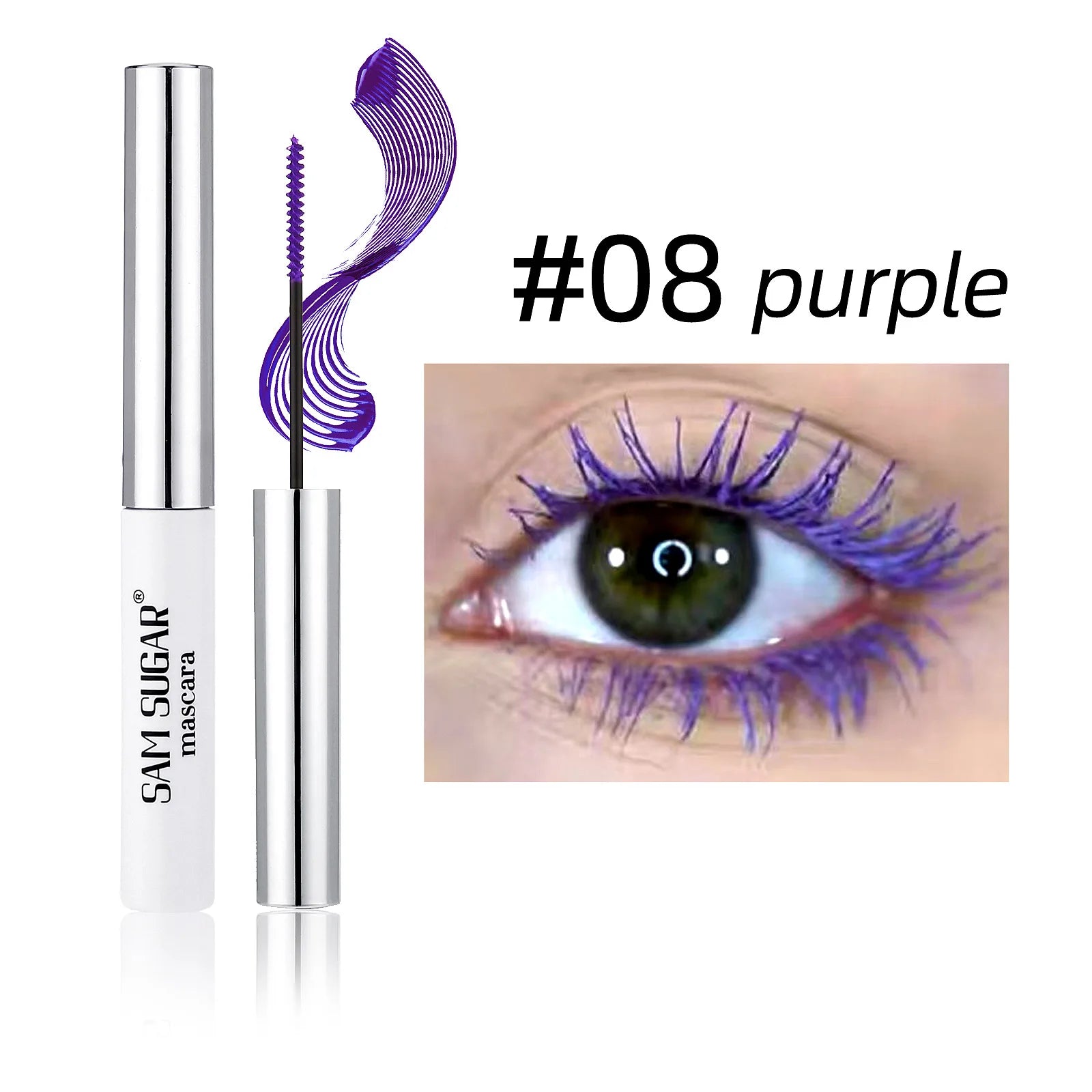 Colorful Curling Mascara Fine Brush Lengthens Eyelashes Thick Waterproof Blue Mascara Natural Eyelash Green Halloween Eye Makeup
