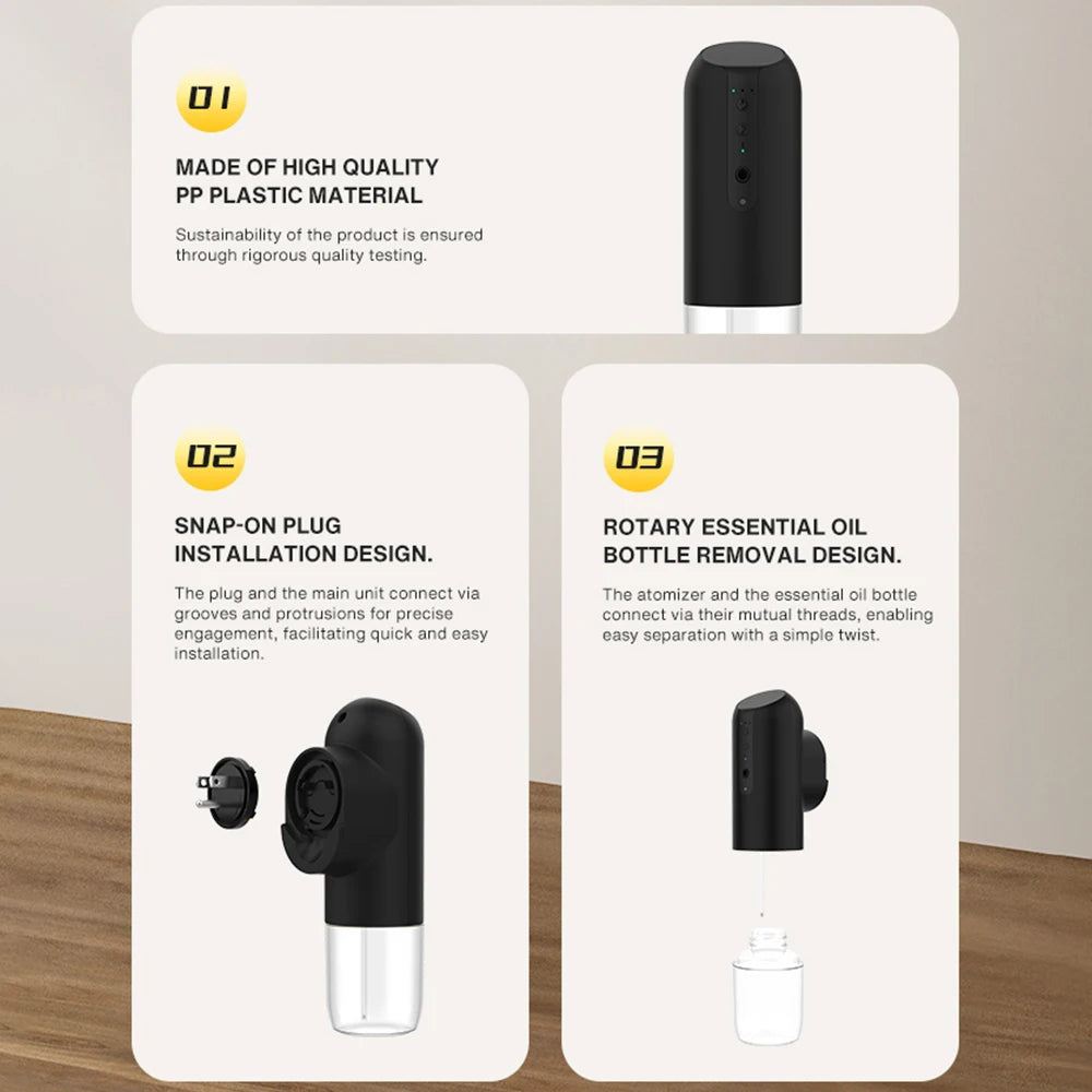 NAMSTE 100m³ Smart Automatic Air Freshener Plug in Diffuser Hotel Scent Diffuser for Home and Toilet 150ml Fragrance Diffuser