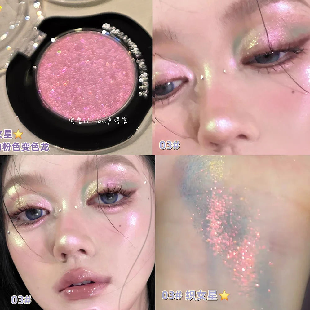 RMT Galaxy Chameleon Monochrome Eye Shadow Flash Long-Lasting Spotflash Highlight Eyeshadow Pearlescent Silky 1.7g