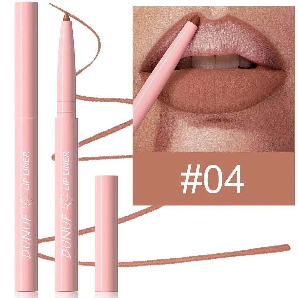 12Color Waterproof Lip Liner Pencil Dark Red Brown Lipstick Pencil Lip Outline Nude Matte Lipstick Crayon Contouring Tint Makeup