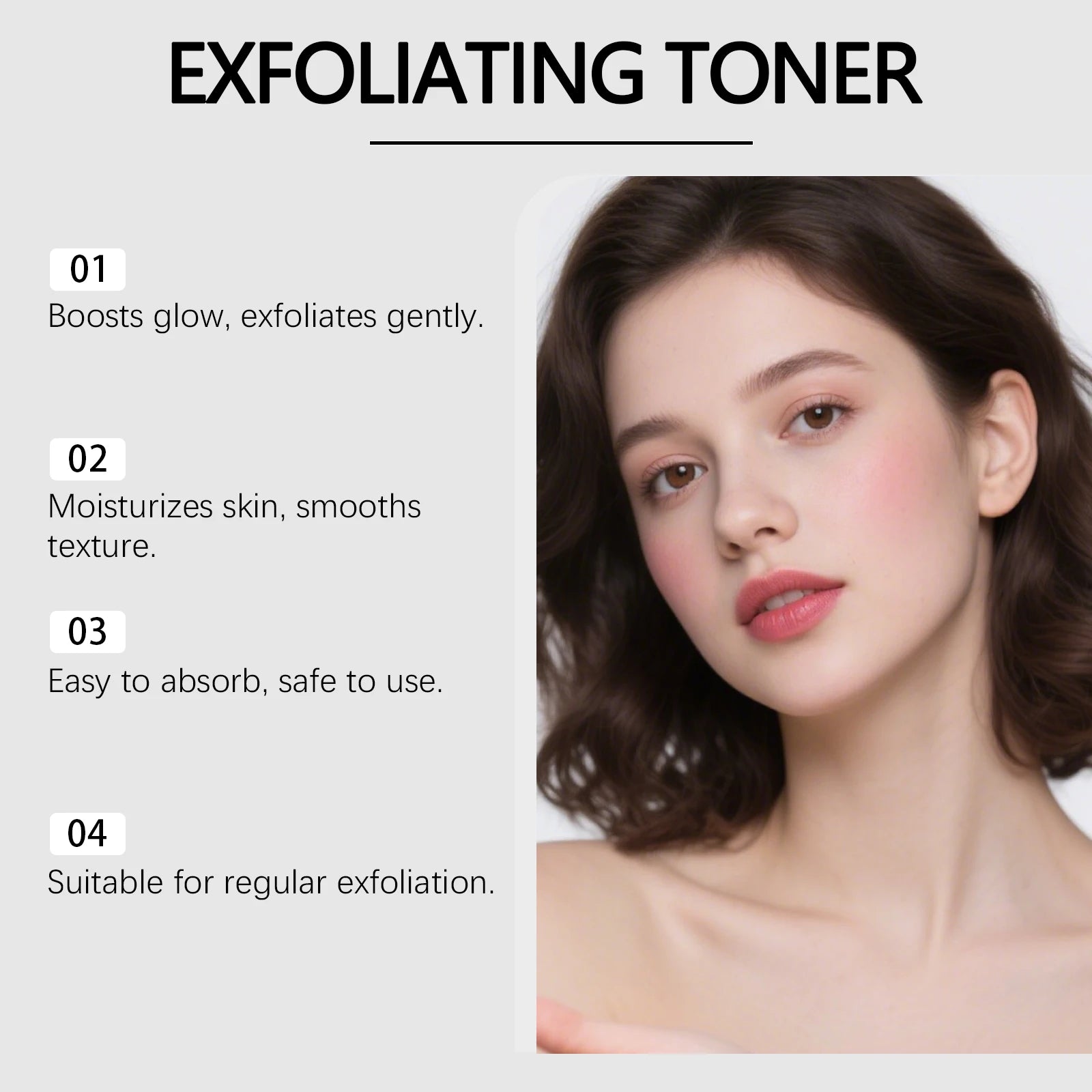 HOYGI Niacinamide Toning Solution Remover Acne Firming Wrinkles Brightening Glowing Facial Skin Care Toner Hydrating Exfoliator