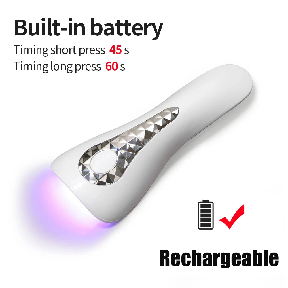 LINMANDA Handheld UV LED Lamp for Nails Drying Lamp Rechargeable Mini Manicure Lamp Nail Dryer For Gel Polish Manicure Tools