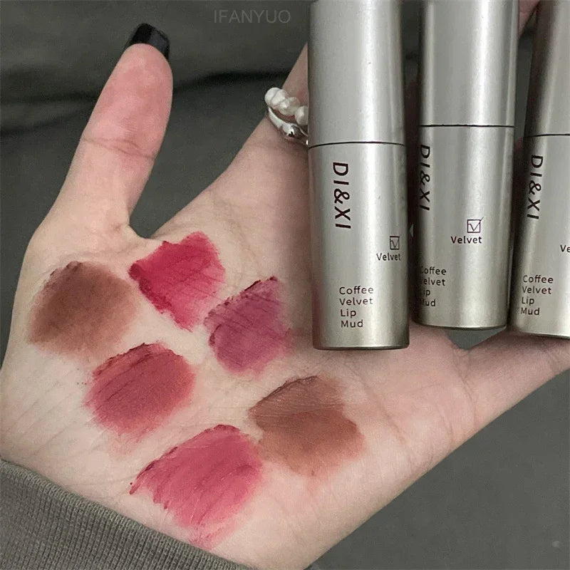 6 Color Long-Lasting Waterproof Matte Velvet Lip Gloss Mist Liquid Matte Lipstick Non-stick Cup Lip Glaze Lip Makeup Cosmetics