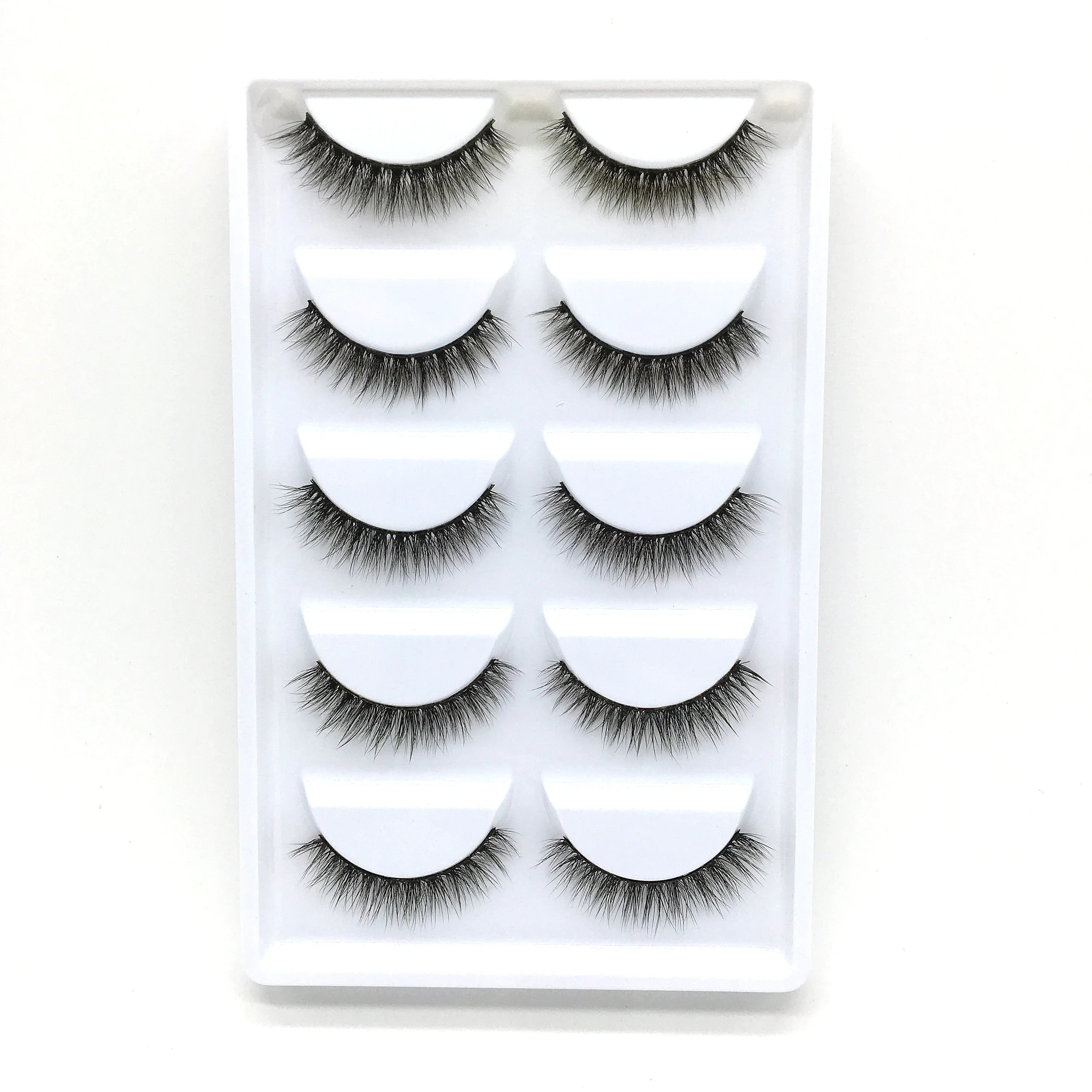 HBZGTLAD 5Pairs 3D Handmade Fake Eyelashes Natural Long Thick Daily Makeup Thick Cross Eyelashes Eye Lashes