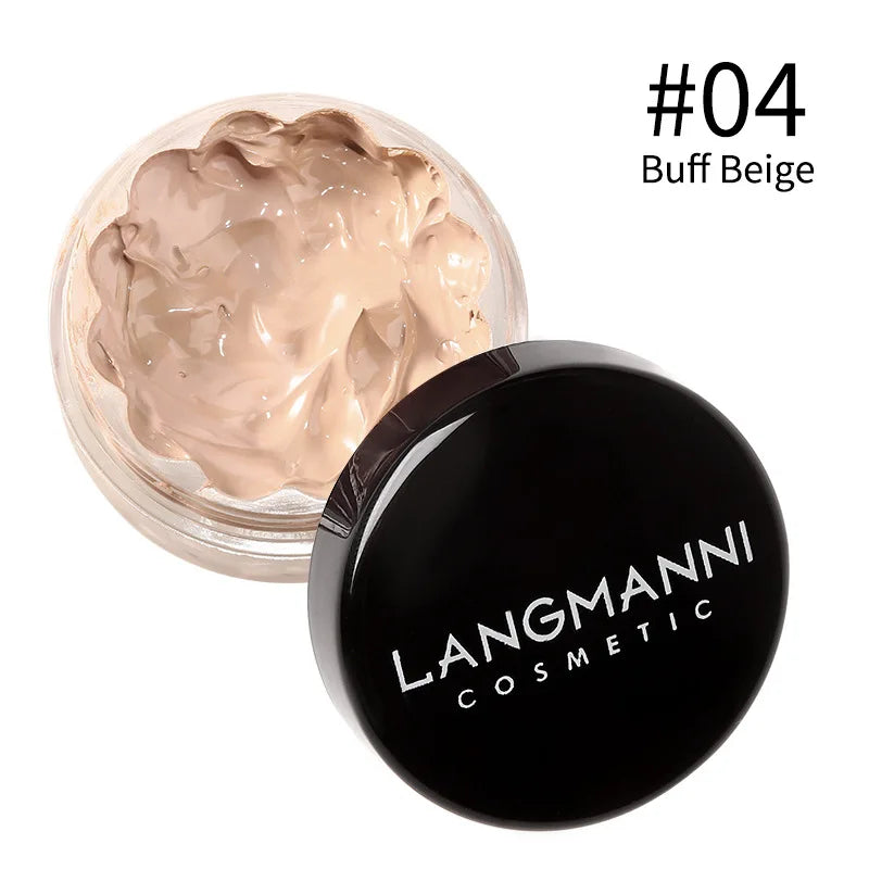 Full Coverage Liquid Concealer Waterproof Foundation Makeup Base Long Lasting Cream for Dark Circles Acne Natural Matte