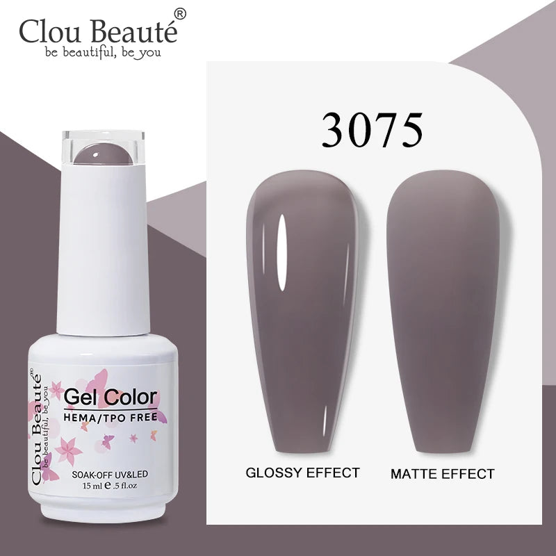 Clou Beaute Semi-transparent Jelly Color UV Gel Manicure Gel Nail Nail Supplies For Professionals Semi-permanent Varnish 15ml