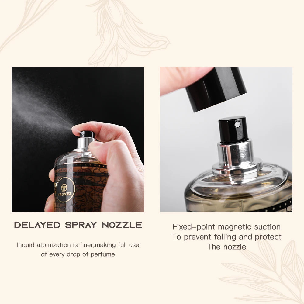 TROVEZ Fireplace Flame Eau De Parfum 100ml Perfume Smoky Woody Tone Tone Long-lasting Fragrance Body Spray Scent Perfume Man