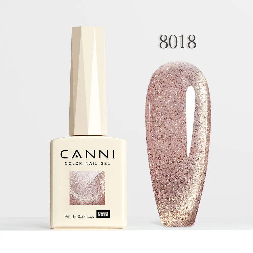 CANNI TPO/HEMA FREE Cat Eye Gel Nail Polish 9ml 48 Colors High Gloss UV-Removable Nail Art for Salon & DIY Manicure