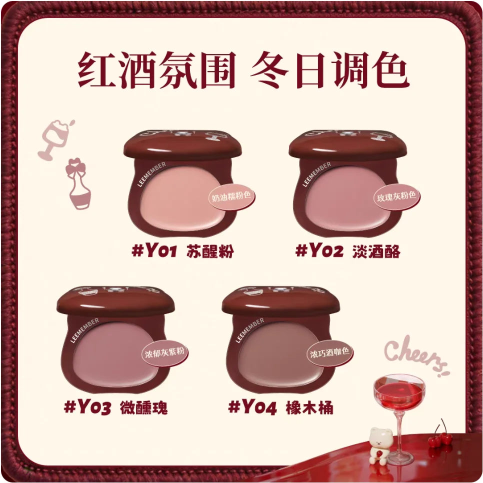 LEEMEMBER Satin Finish Multi Purpose Powder 5g Summer Edition Color Blush Monochrome Pearlescent Makeup Cosmetics