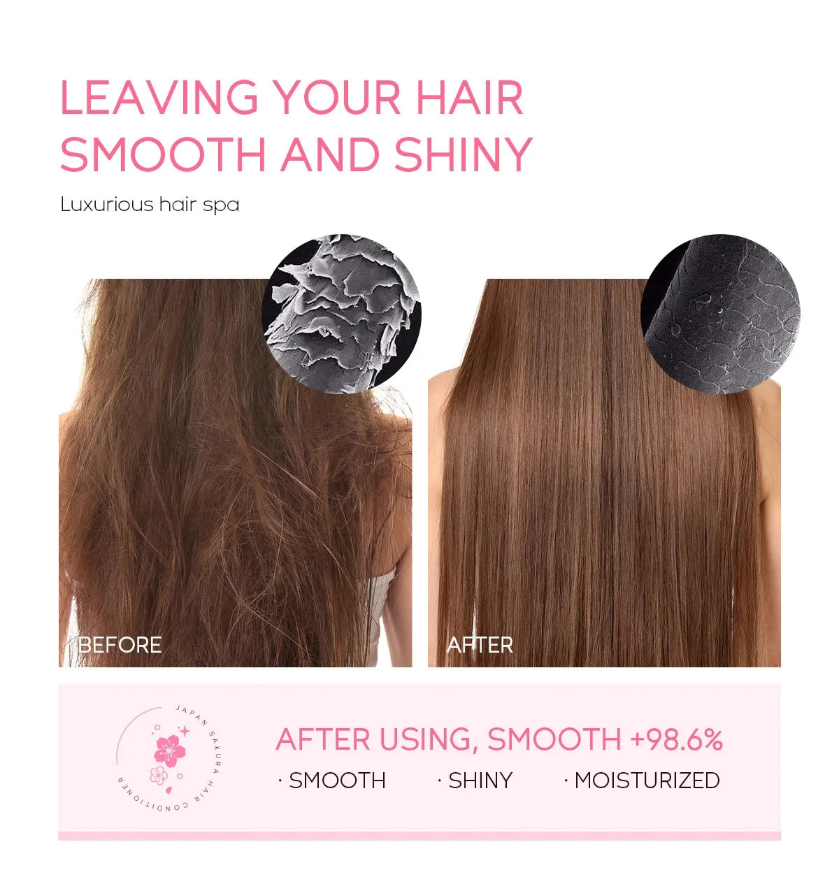 LAIKOU Japan Sakura Shampoo or Hair Conditioner Complex Oil Hair Care Repair Damaged Hair Repair Serum Oil Anti Hairs Loss