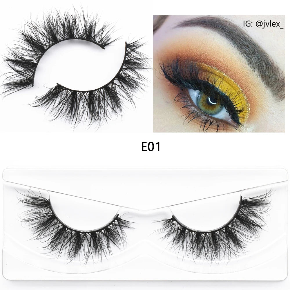 Mink Fake Eyelashes 3D Mink Lashes Natural Long False Eyelash Cruelty-free Mink Hair Fluttery False Lashes Makeup D101 Lash Gift