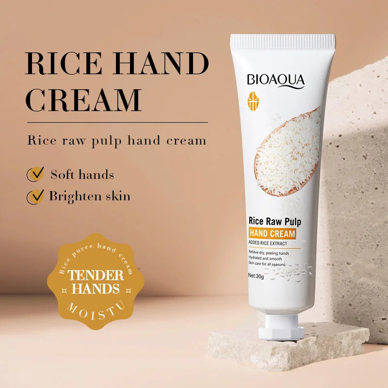 BIOAQUA White Rice Hand Cream Whitening Moisturizing Nourishing Anti-aging Handcream Hands Skin Care Products