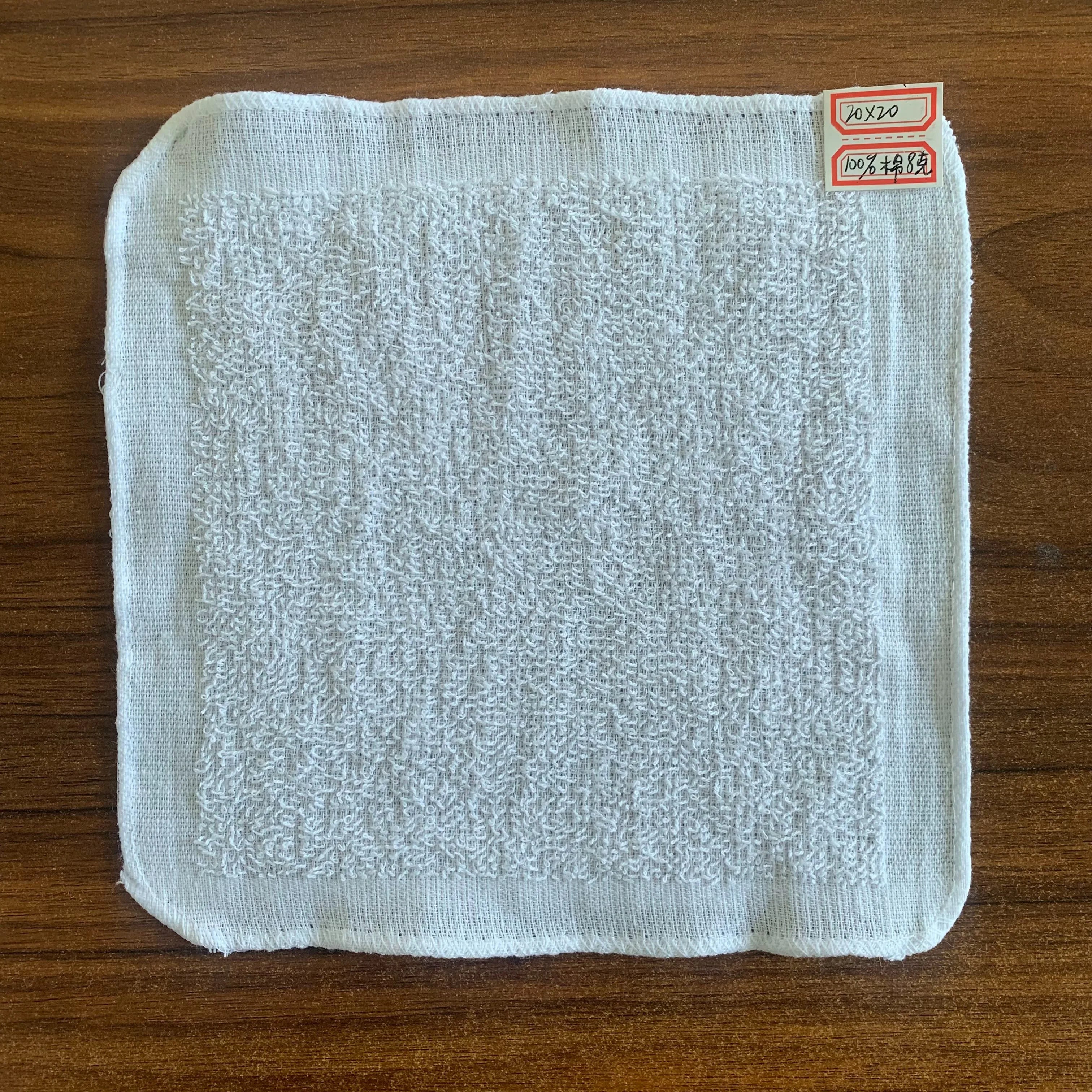 10pcs Pure Cotton Children's Square Towel 20x20cm White Small Household Wipes for Kindergarten And Home