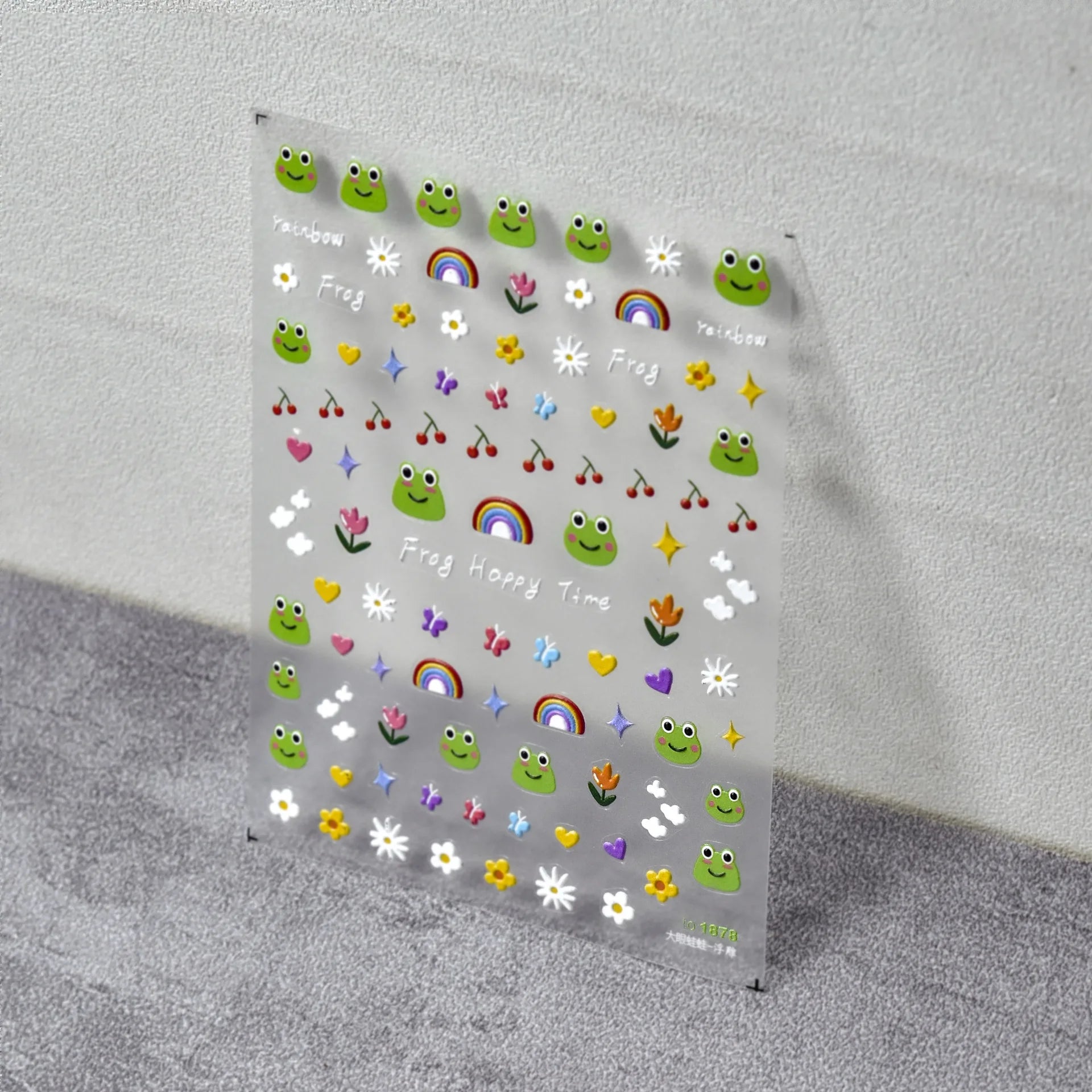 1pcs Japanese Cute Graffiti Lines Nail Art Stickers 5D Embossed Butterfly Rabbit Nail Art Accessory Stickers Self Adhesive Decal
