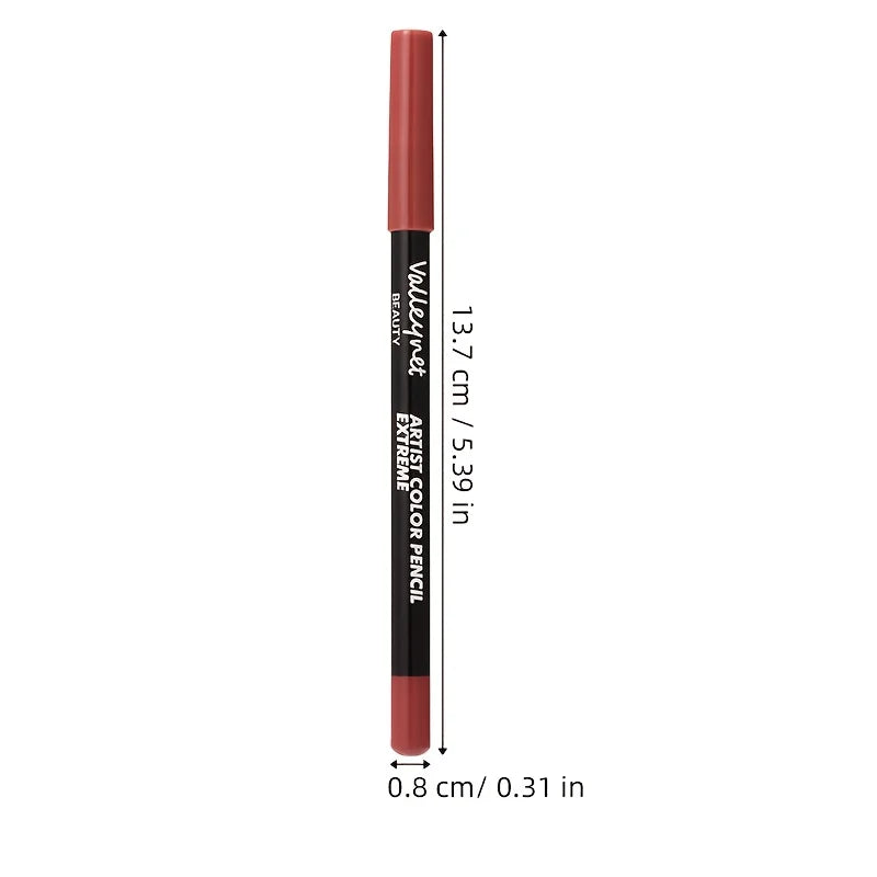 Matte Lip Liner Pencil,Creamy High- Lip Liner Crayon,Waterproof Smudge-Proof Non-Stick ,Long Lasting Matte Finish,Easy to Use
