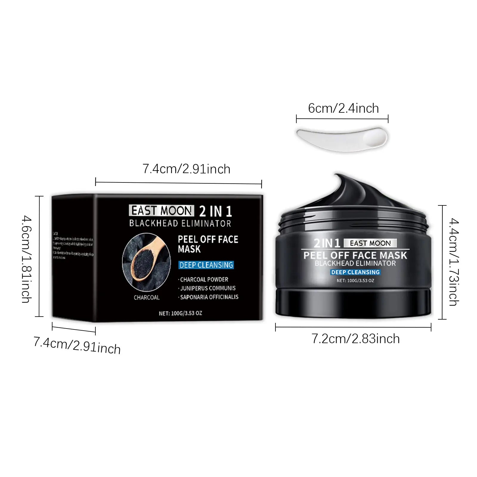 Bamboo Charcoal Blackhead Remover Mask Purifying Shrink Pore Deep Cleansing Oil Control Exfoliator Peel Mud Mask Skin Care