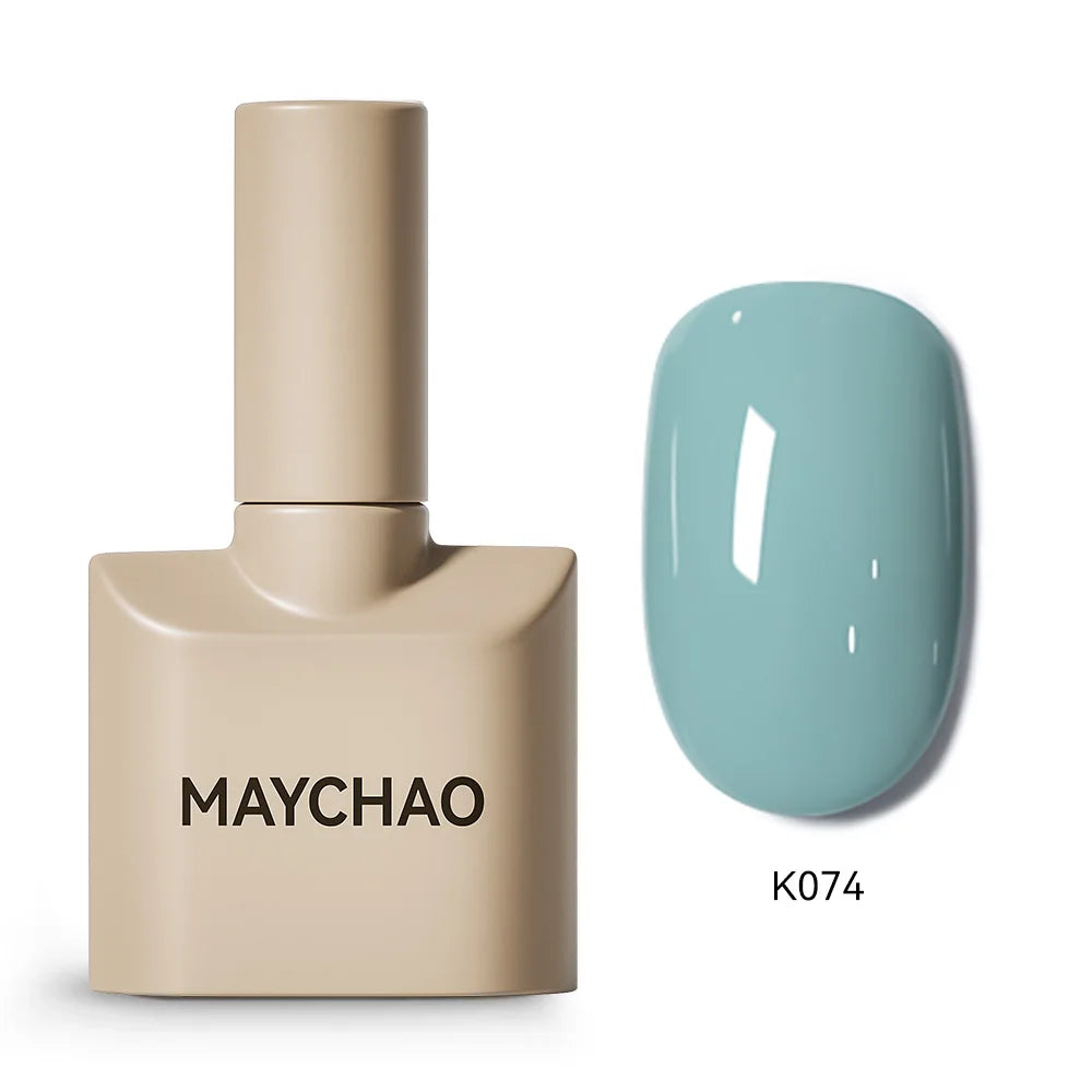 MAYCHAO Cherry Red Gel Nail Polish 12ml Glossy Semi Permanent Soak Off UV LED Frosted Gel Nails Base Painting Varnish