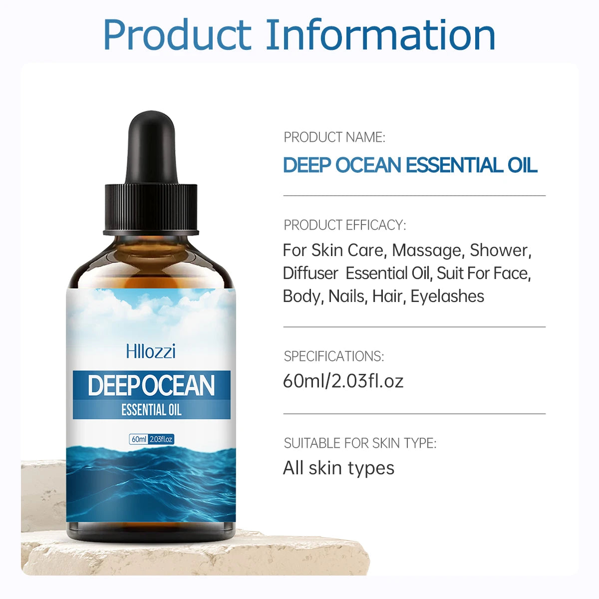 100ml/60ml/30ml Deep Sea Essential Oil Perfume essential oils Fragrance oils Long-lasting fragrance Aromatherapy Soap Humidifier
