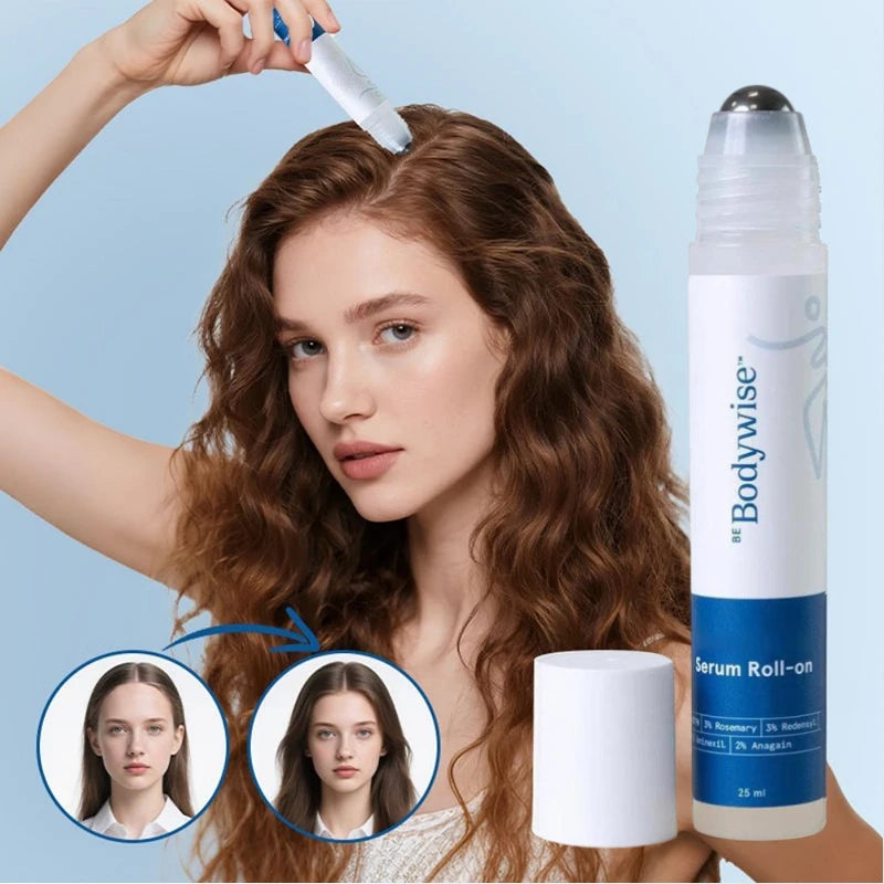 Body.wise Rosemary Roll-on Hair Care Essence - Nourishing, Anti-Frizz, Strengthening Roots, Scalp Treatment, For All Hair Types