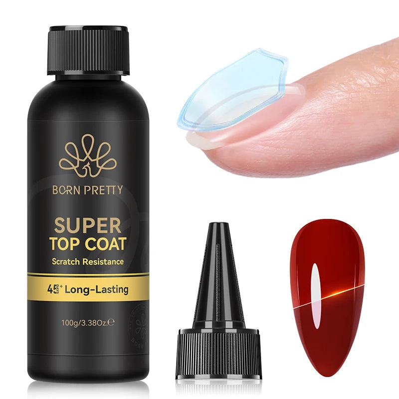 BORN PRETTY 250g Super Top Coat Gel Nail Polish Base Gel Matte Top Coat Jelly Gel Rubber Base Gel Soak Off Big Volume Varnish