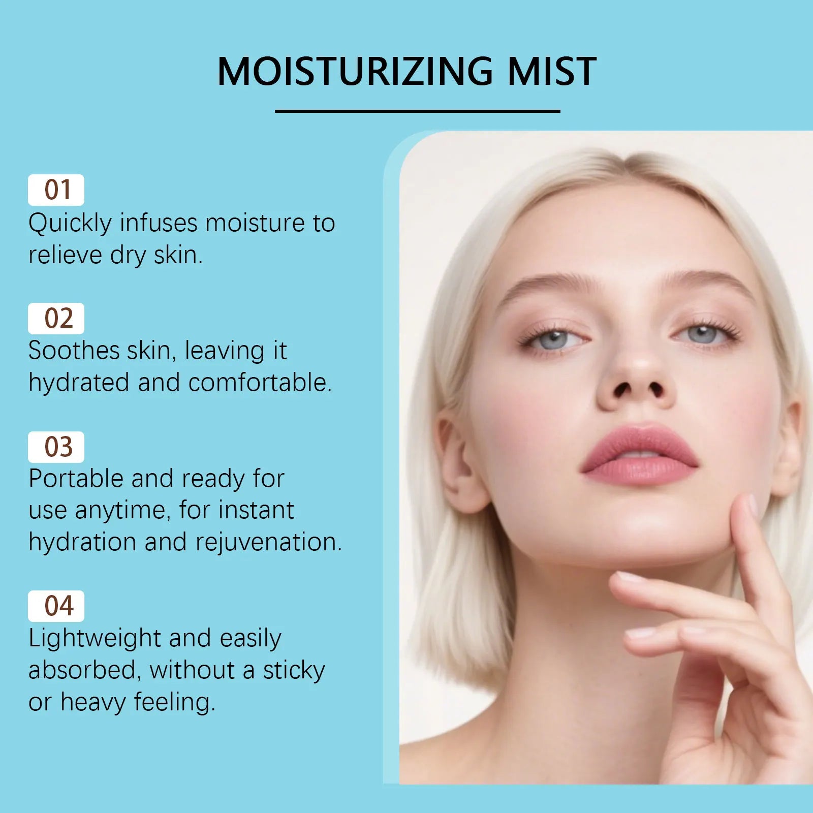 Hyaluronic Acid Hydrating Face Mist Oil Control Minimizes Pores Tightens Skin Soothes Lifting Brightening Refreshing Toner Spray