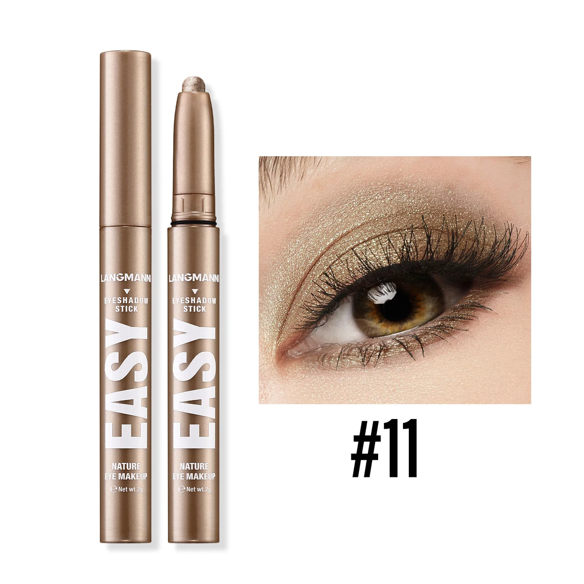 Multi Color Matte Pearlescent Eye Shadow Stick, Eyeliner Pen And High Light Pen, Smooth And Natural Color
