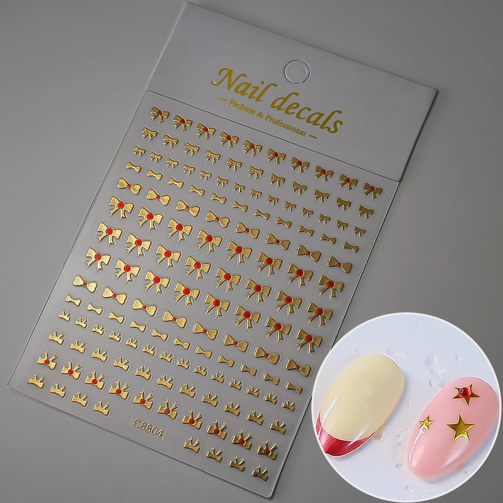 1pcs Star-Themed Nail Art Stickers 3D Self-Adhesive Plastic Decals With Glitter Finish Anime Rectangle Shape Ideal For DIY Nails
