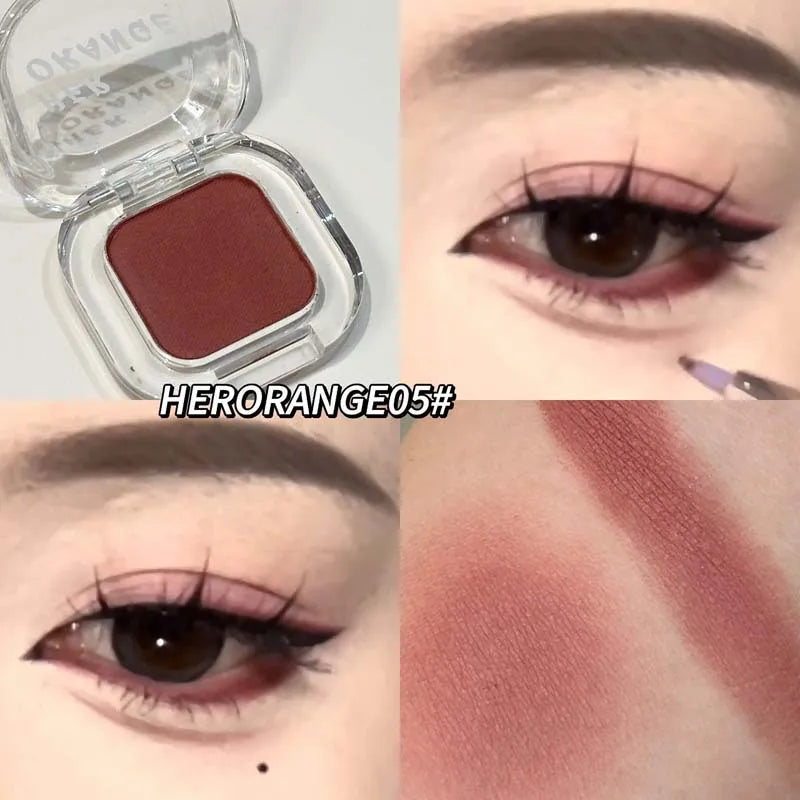 Monochrome Red Brown Aegyo-sal Makeup Eyeshadow Powder Palette Silky Matte Chocolate Contour Lying Silkworm Eyeliner Waterproof