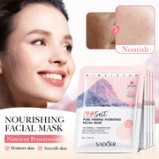 SADOER Pink Salt Face Mask Moisturizing Whitening Anti Wrinkles Anti-aging Facial Masks Sheet Masks Face Skin Care Products