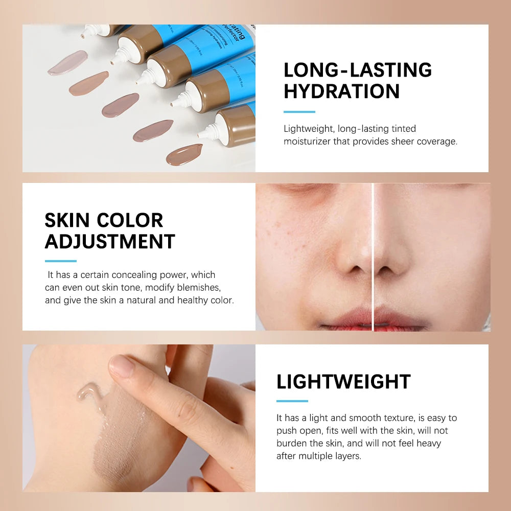 Long-Lasting Hydrating Tinted Moisturizer Spray for Face – Lightweight Moisturizing Mist for Fresh Bright Skin & Smooth Finish