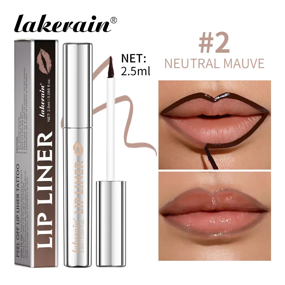 Peel Off Lip Stain Lip Liner Tattoo Long-Lasting Waterproof Smudge-Proof Transfer-Proof Matte Lipliner Magic Lip Cosmetic