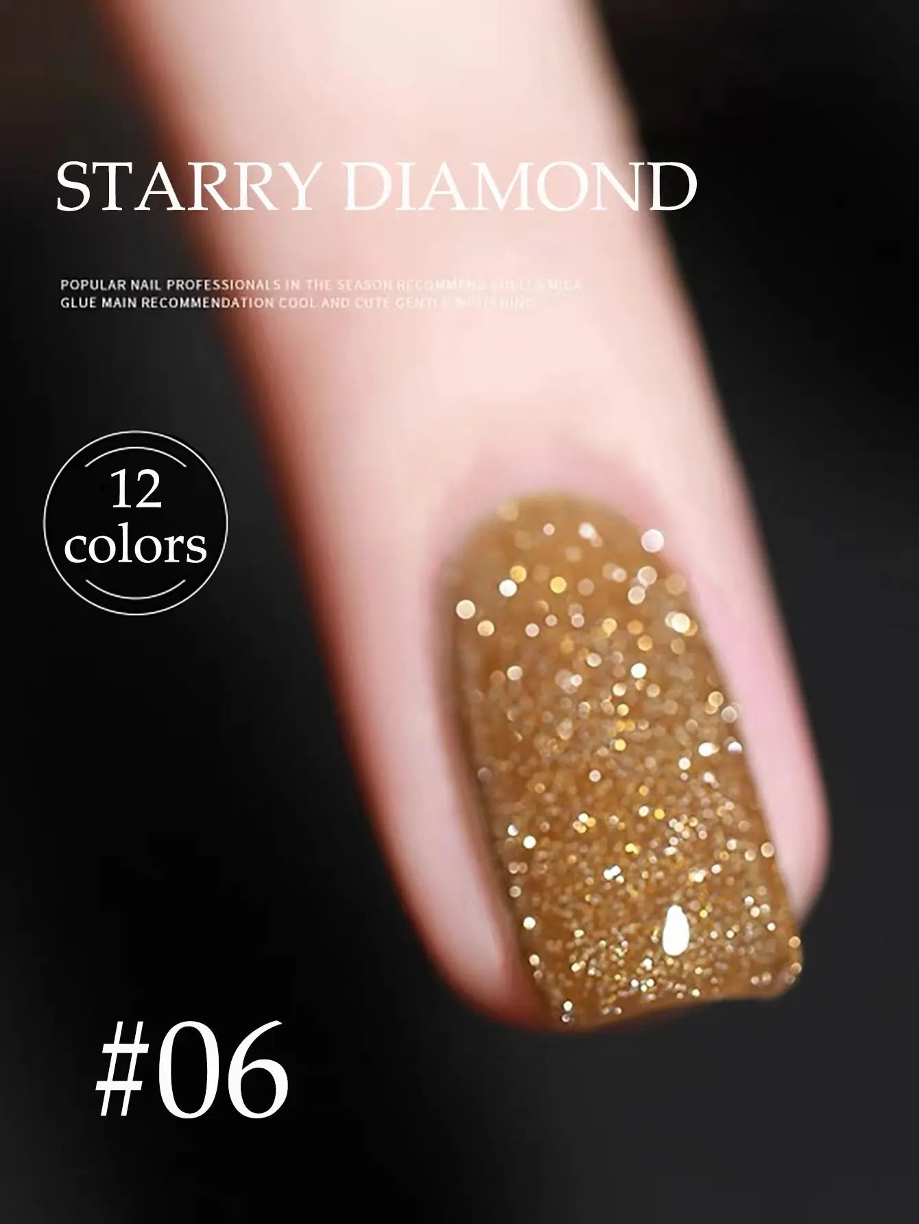 MIANEL 12ML Rock Sugar Crushed Diamond Gel Nail Polish Pink Glitter Nail Polish Top Selling Pink Nails Summer Nails 1-12pcs