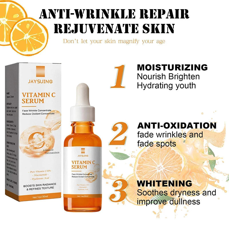 Vitamin C Whitening Serum Face Remove Dark Spots Freckles Fade Melanin Retinol Anti-wrinkle Essence Brightening Korean Skin Care