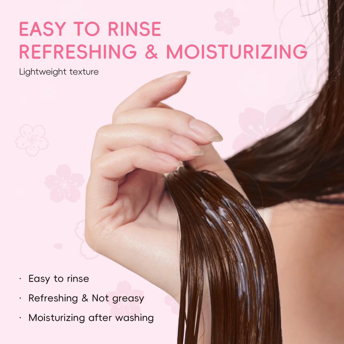 LAIKOU Japan Sakura Hair Conditioner Moisturizing Conditioner Smooth Shine Treatment Floral Scent Hair Repair 400ml