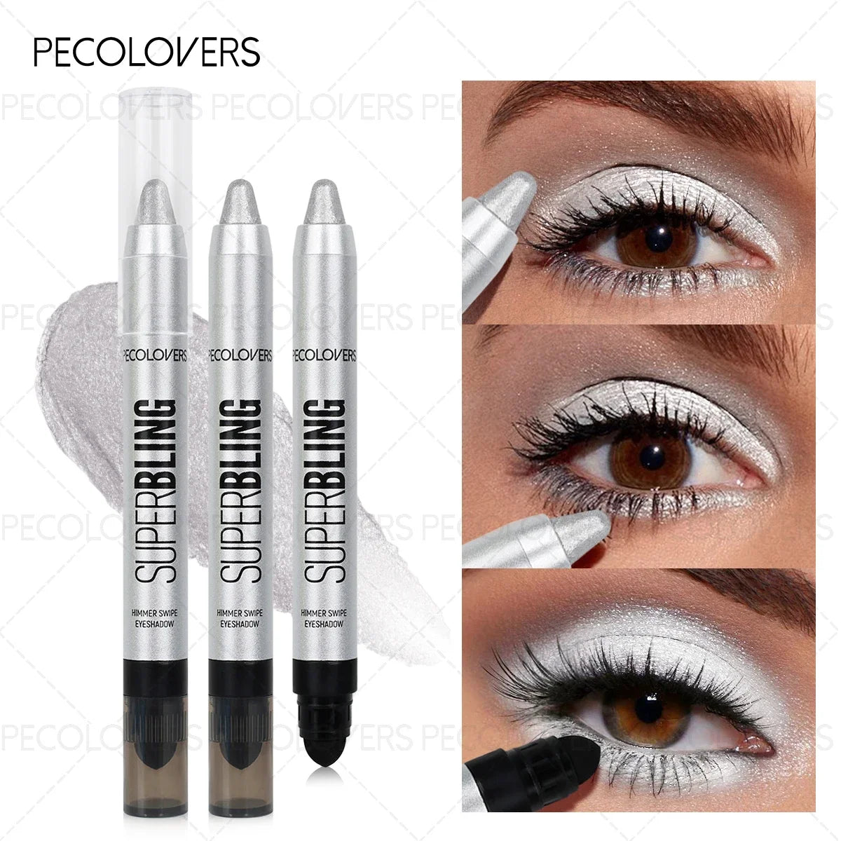 Long-lasting Pearlescent Eye Shadow Stick Shimmer Pigment Blue Purple Colorful Eyeshadow Pencil Colorful Eye Makeup