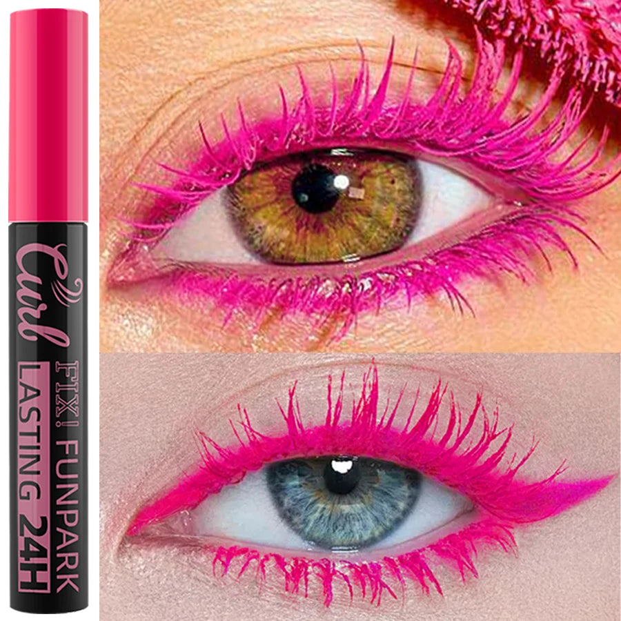 9 Color Mascara Thick Curl Waterproof  Natural Eyelash  Long Lasting Blue White Green Pink Black Eye Makeup Korean cosmetics
