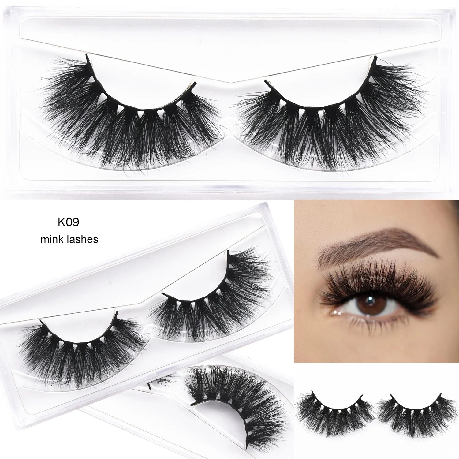 Mink Fake Eyelashes 3D Mink Lashes Natural Long False Eyelash Cruelty-free Mink Hair Fluttery False Lashes Makeup D101 Lash Gift