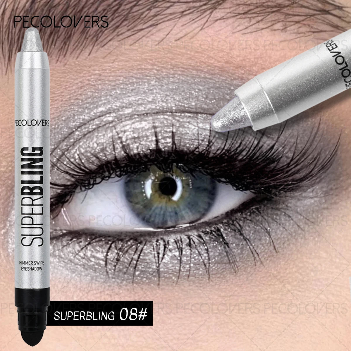 Long-lasting Pearlescent Eye Shadow Stick Shimmer Pigment Blue Purple Colorful Eyeshadow Pencil Colorful Eye Makeup